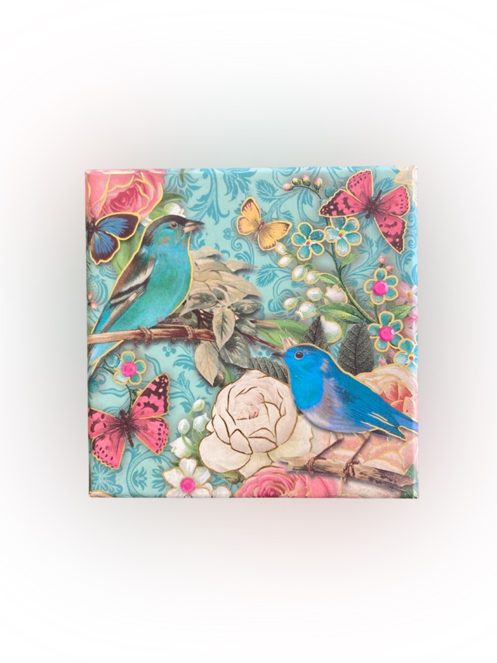 Botanical Bird Butterfly Song Jewelry Box